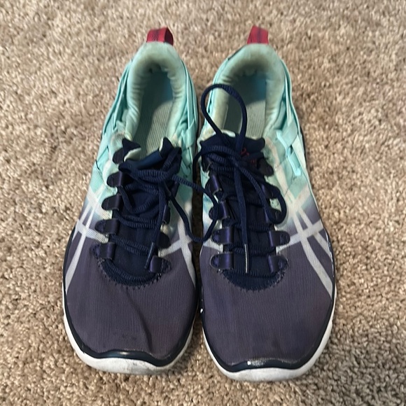 8 - Asics Women's Athletic Shoes - Navy and Mint - Picture 3 of 4